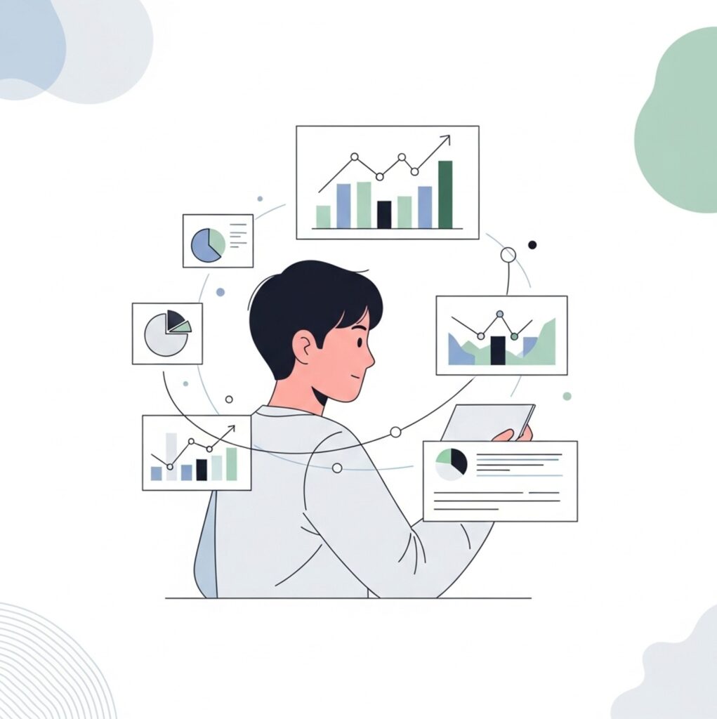 국민성장펀드 영향으로 개인 투자자가 전략을 점검하는 모습을 표현한 장면이며, 판단 기준을 정하는 데 유용해야 합니다.