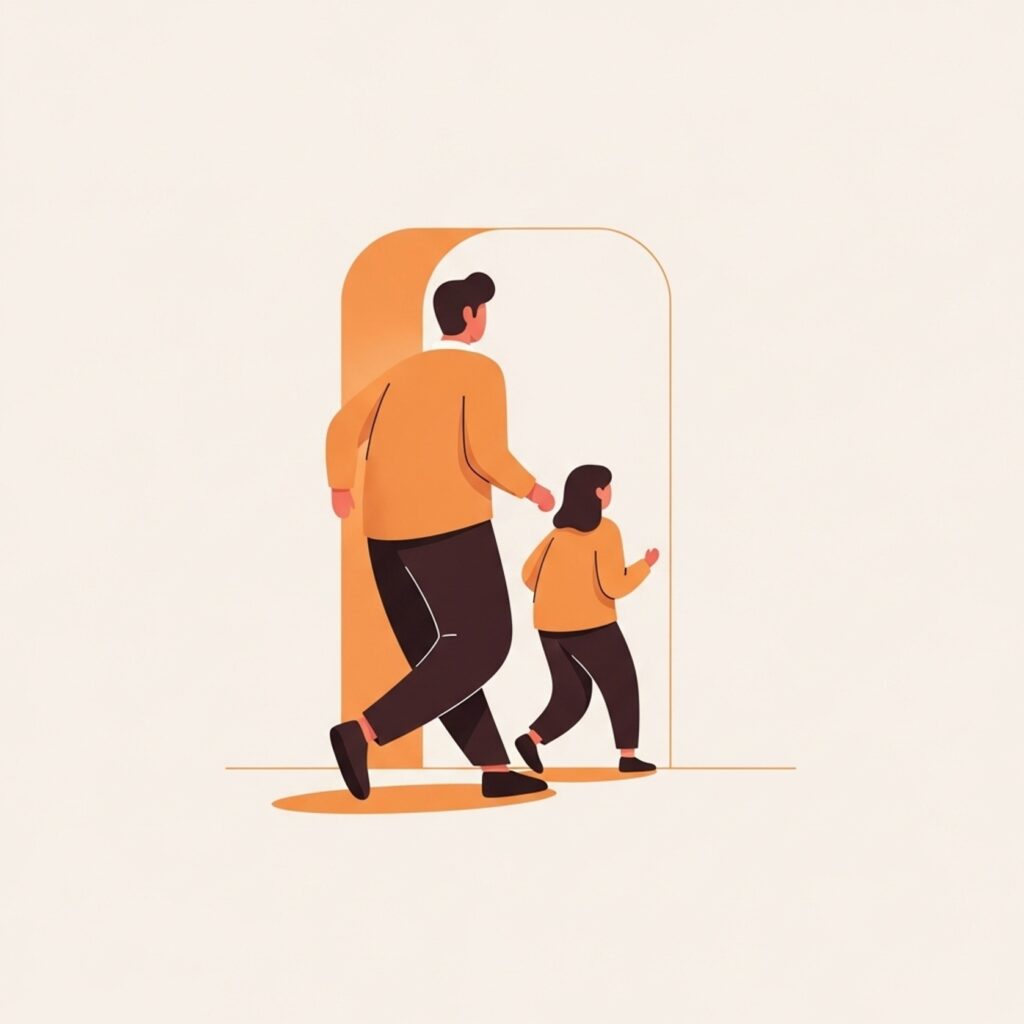 통합 금융 상담을 마친 고객들이 은행을 나서는 모습으로, 오프라인 오픈뱅킹과 마이데이터 서비스가 금융 접근성을 높이는 데 도움이 됩니다.