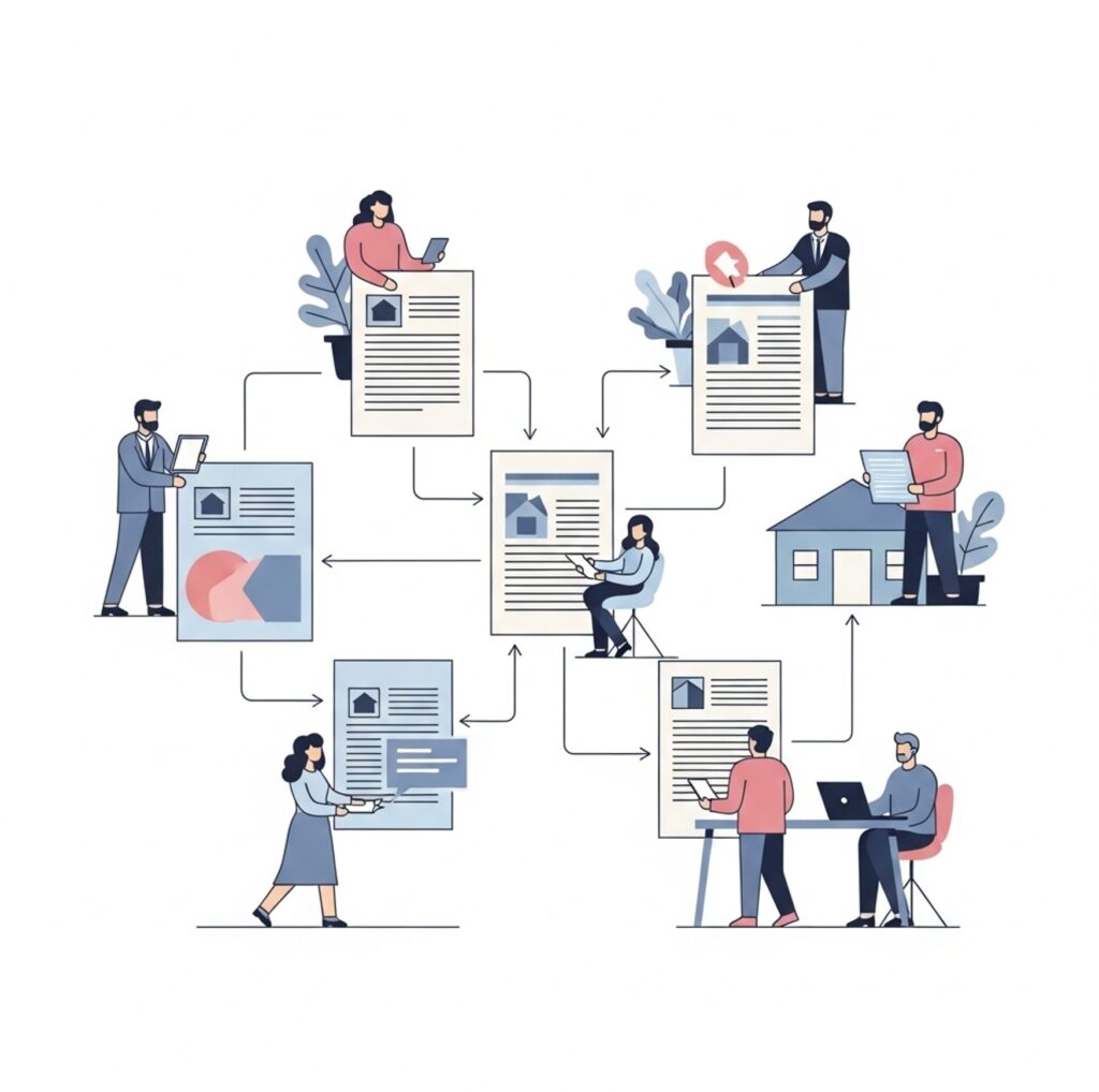 여러 공급 대책을 하나로 정리하는 협업 장면으로, 주택공급촉진 관계장관회의를 기반으로 정책 흐름을 체계적으로 정렬해야 합니다.