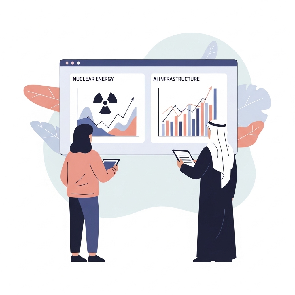 UAE 원전 및 AI 데이터센터 협력 강화를 위해 
한국과 UAE 전문가가 원전과 AI 인프라 흐름을 분석하는 장면으로, 협력의 큰 틀을 이해해야 합니다.